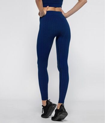 LEGGING DAKOTA À CHEVRONS - BLEU/NOIR 4