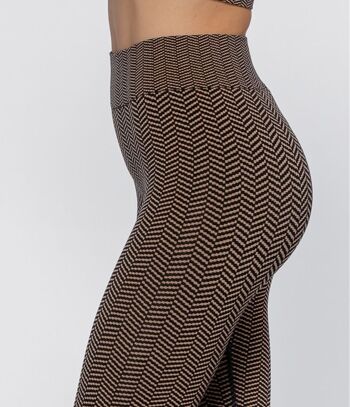 LEGGING DAKOTA À CHEVRONS - NOIR/CAMEL M/L 3