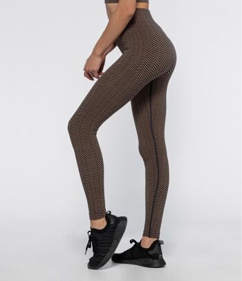 LEGGING DAKOTA À CHEVRONS - NOIR/CAMEL M/L 4