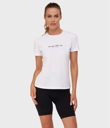 T-SHIRT CAPRI PERSONNE NE M'AIME BLANC 1