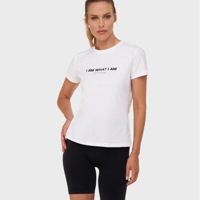 Capri t-shirt i am what i am white