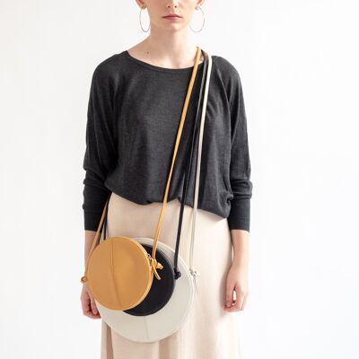 ONNA the small mustard leather crossbody bag