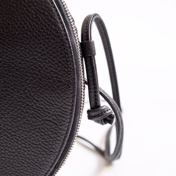 JINGU le grand sac à bandoulière en cuir noir 7