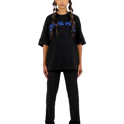 T-shirt nera oversize