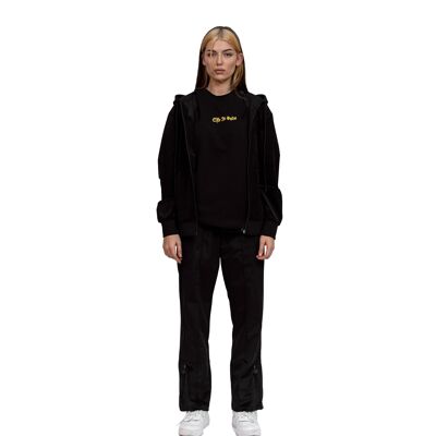 SUDADERA DE TERCIOPELO NEGRO