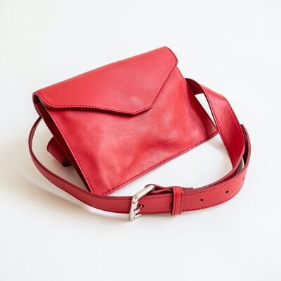 LIL the red leather fanny pack