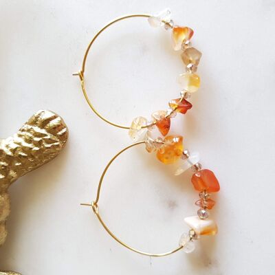 Boucles d’oreilles prisca cornaline