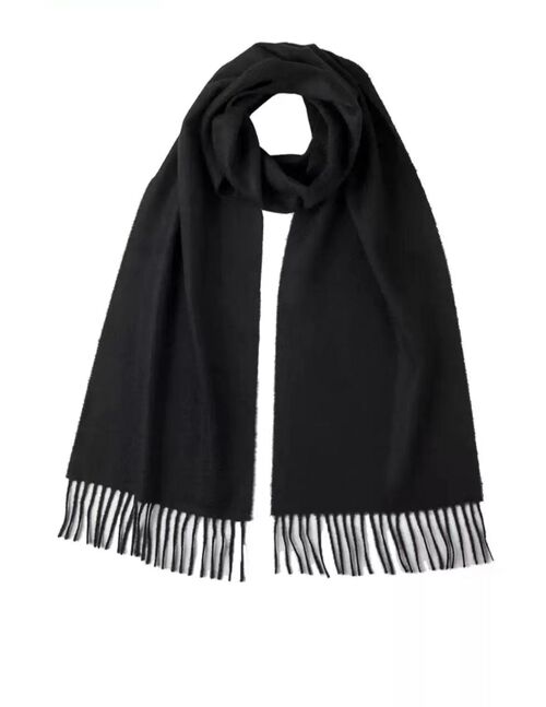 Woven Cashmere Scarf Black