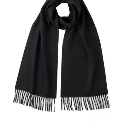 Woven Cashmere Scarf Black