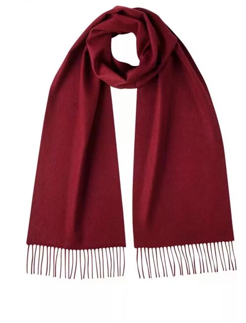 Woven Cashmere Scarf Bordeaux