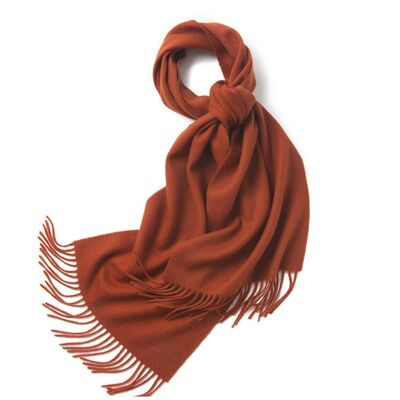 Woven Lambswool Scarf Brick