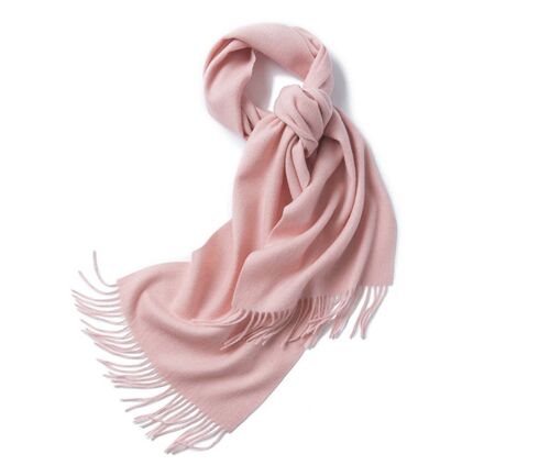 Woven Lambswool Scarf Pink