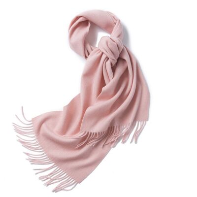 Woven Lambswool Scarf Pink