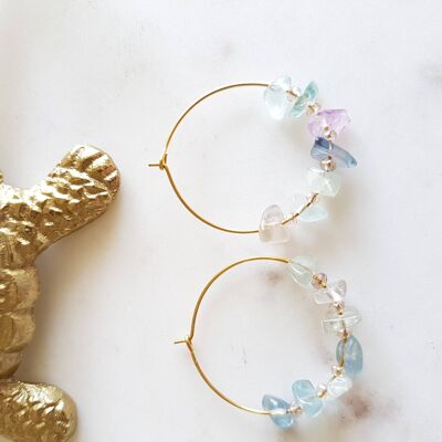 Boucles d’oreilles prisca fluorite