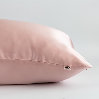 Pink hyaluronic acid infused silk pillowcase