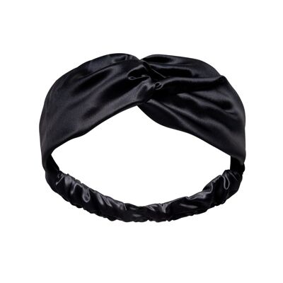 Black silk headband