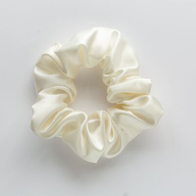 Pearl white midi scrunchie