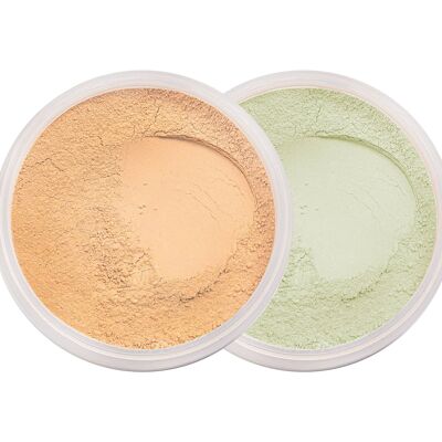 Polvo de maquillaje corrector de color mineral natural | vegano limpio