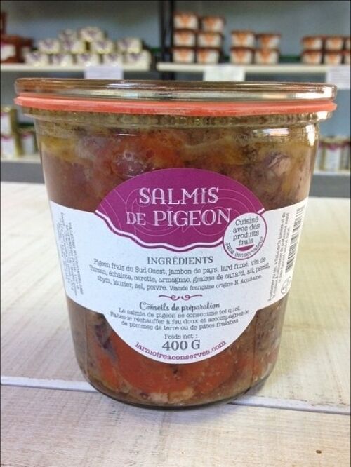 Salmis de pigeon bocal weck 400gr