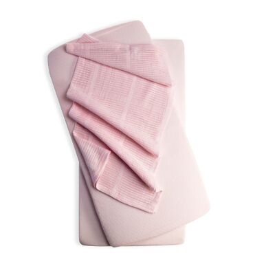 3 Piece Bedding Set - Cot Bed (140 x 70 cm) - Pink
