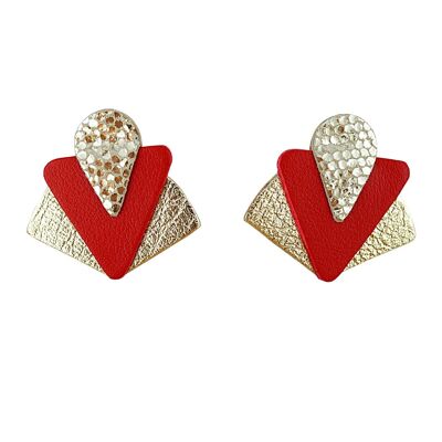 ART DECO Earrings Red