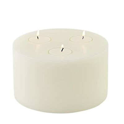 Tealight holder Cornelius, for three flat tealights, Ø 16 cm, height 9 cm