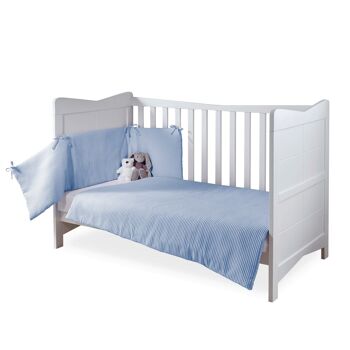 Ensemble de literie pour lit bébé/lit bébé gaufré - Bleu 8