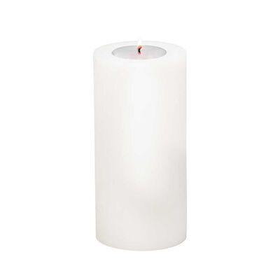 Tealight holder Cornelius, for a flat maxi tealight, Ø 10 cm, height 21 cm