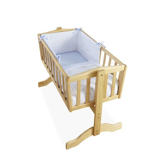 Stars & Stripes Crib/Cradle Quilt & Bumper Bedding Set - Blue