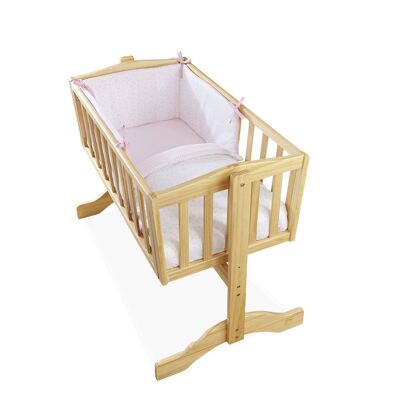 Stars & Stripes Kinderbett/Wiege Quilt & Bumper Bettwäsche-Set - Rosa