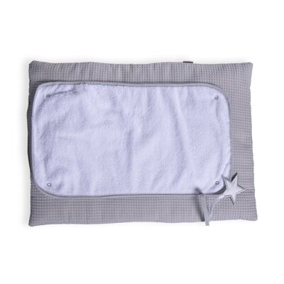 Roly Poly Travel & Change Mat® con revestimiento plateado - Gris