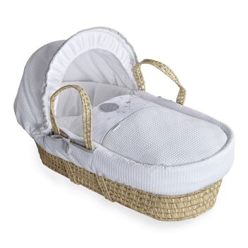 Over The Moon Palm Moses Basket - Gris 1