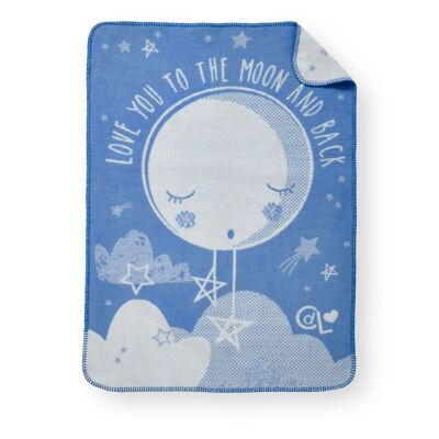 Coperta in pile Over the Moon - Blu
