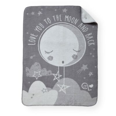 Manta de forro polar Over the Moon - Gris