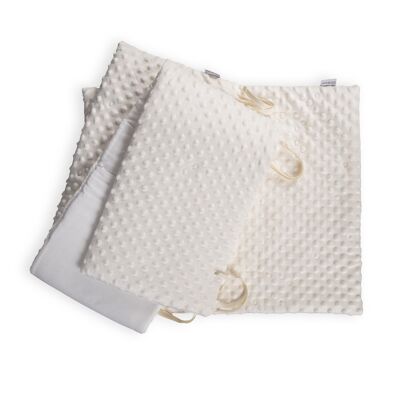 Dimple Crib/Cradle Quilt & Bumper Bedding Set - Cream