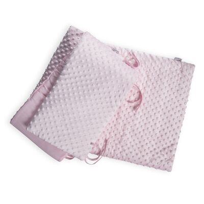 Dimple Crib/Cradle Quilt & Bumper Bedding Set - Pink