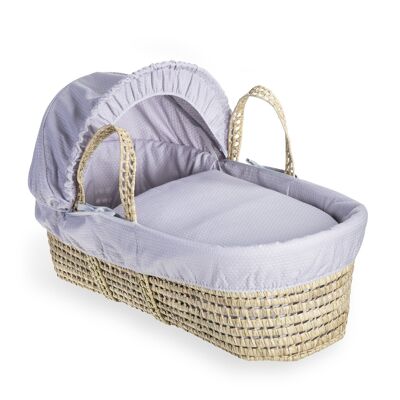 Cotton Dream Palm Moses Basket - Grey