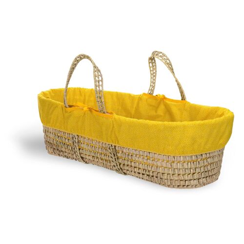 Colour Pop Palm Moses Basket - Sunshine Yellow