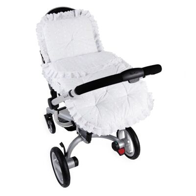 Broderie Anglaise White Continental Pram Set