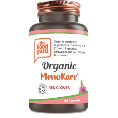 Organic MenoKare Red Clover 90 Capsules Jar