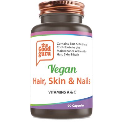 Vegane Haare, Haut und Nägel, 90 Kapseln im Glas