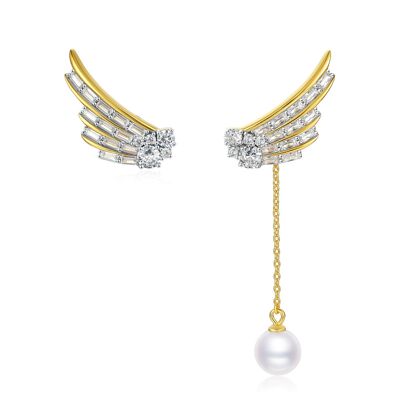 Wings Of Hope 2 Ways Wearing Earrings 18Ct Gold Plate