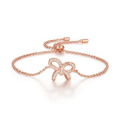 Bow-knot Bracelet Sterling Silver 18Ct Gold Plate Rose Gold