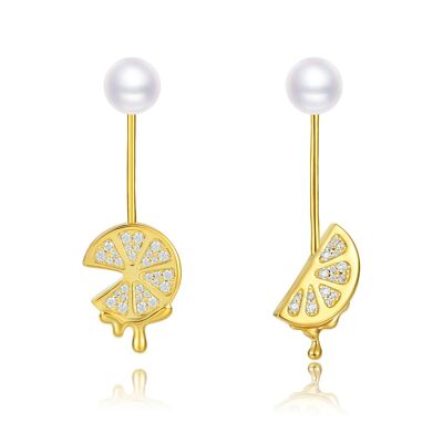 Pure Temptation Earrings Freshwater Pearl 18Ct Gold Plate