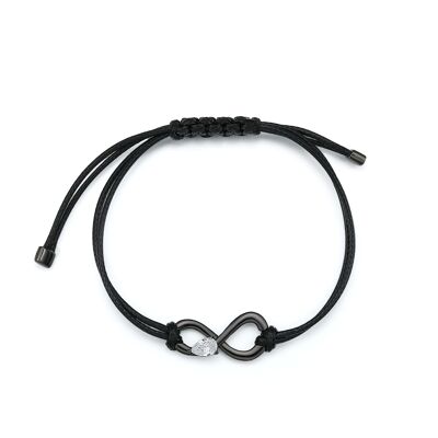 Infinite Unisex Bracelet Black