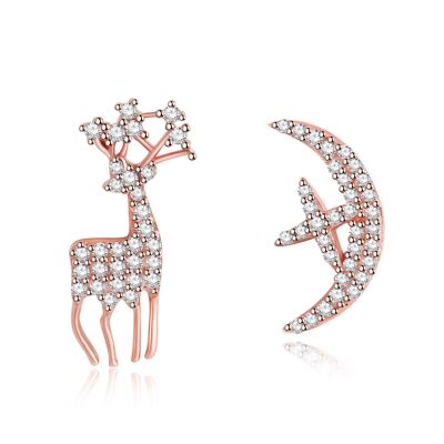 Deer Earrings 2 rosegold