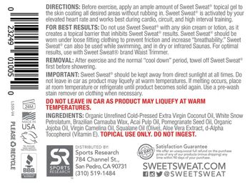 Sweet Sweat Noix de Coco XL Pot 383gr 3
