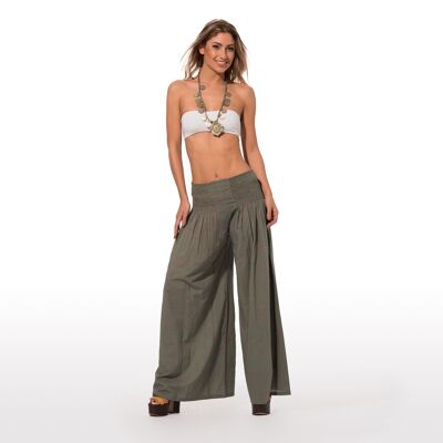 Elegant Summer Pants In Pure Cotton with elastic waist
