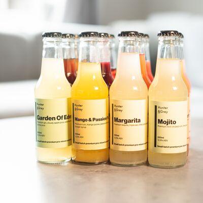 Daiquiri premium de mango y maracuyá en botella - Botellas de 200 ml