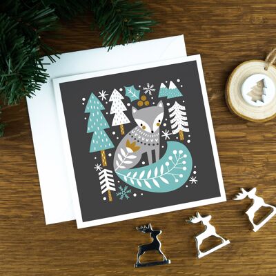 La volpe, cartoline natalizie nordiche